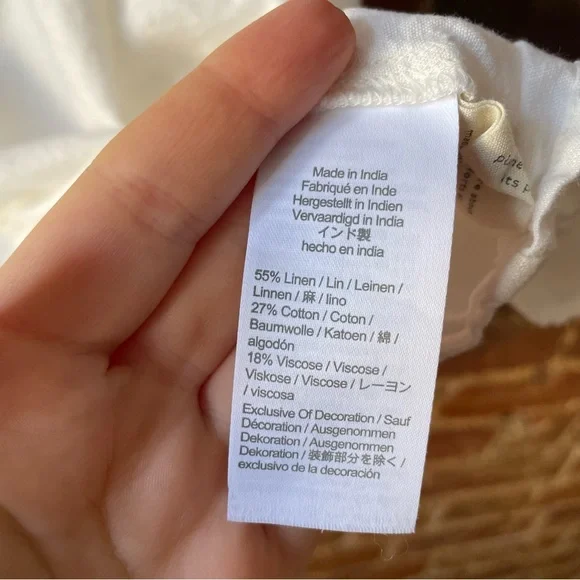 Madewell Embroidered Linen-Blend Alexandra Button-Front Mini Dress - Picture 7 of 12